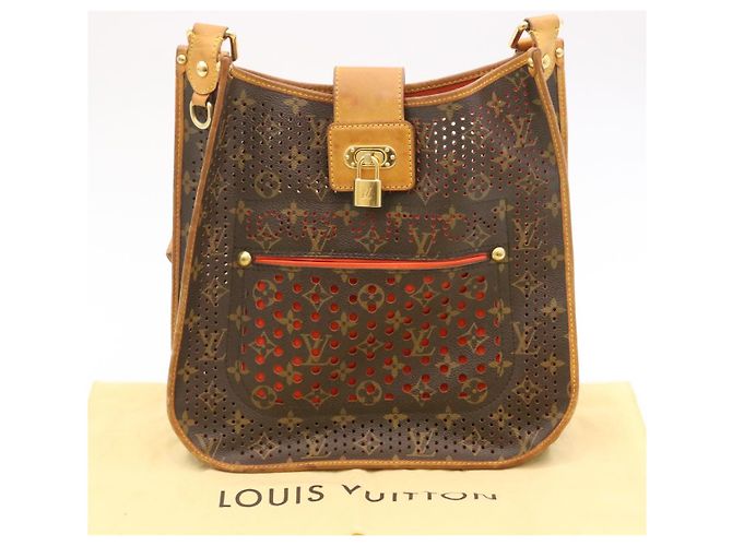 LOUIS VUITTON Borsa a spalla Perfo Musette Monogram Arancione M95174 LV Auth bs299alla - vista 12