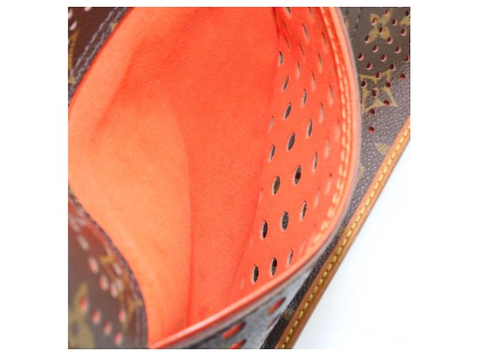 LOUIS VUITTON Borsa a spalla Perfo Musette Monogram Arancione M95174 LV Auth bs299alla - vista 18