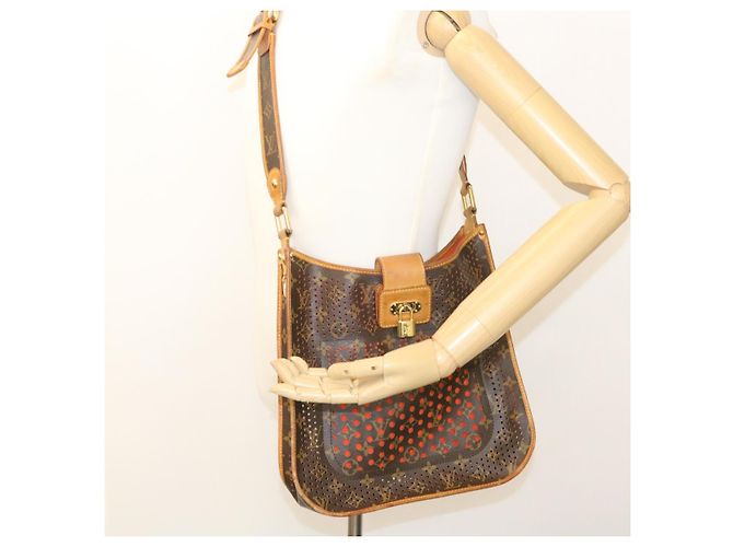 LOUIS VUITTON Borsa a spalla Perfo Musette Monogram Arancione M95174 LV Auth bs299alla - vista 22