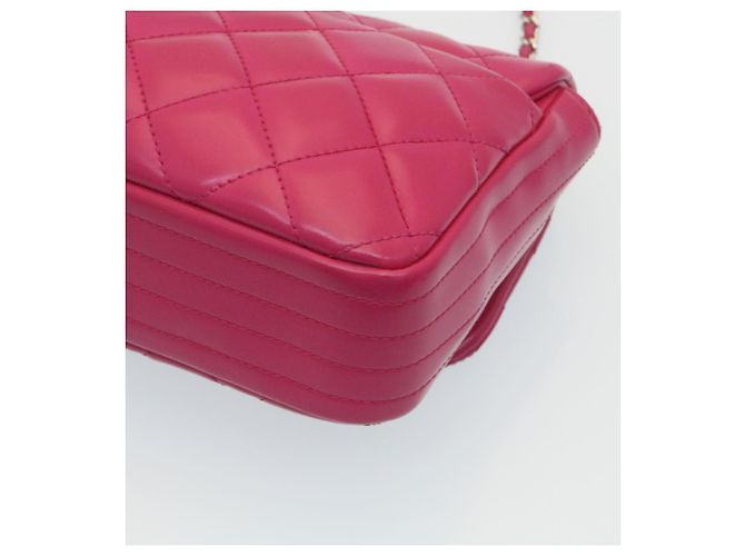 Coco rain CHANEL Matelasse Coco Borsa a tracolla con catena foderata antipioggia Lamb Skin Pink Auth 29191alla Rosa - vista 16