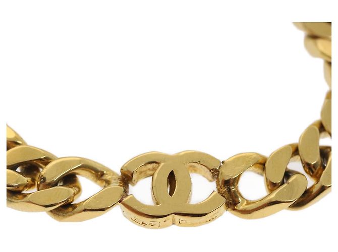 Bracciale CHANEL COCO Mark Gold CC Auth hk403 D'oro - vista 4