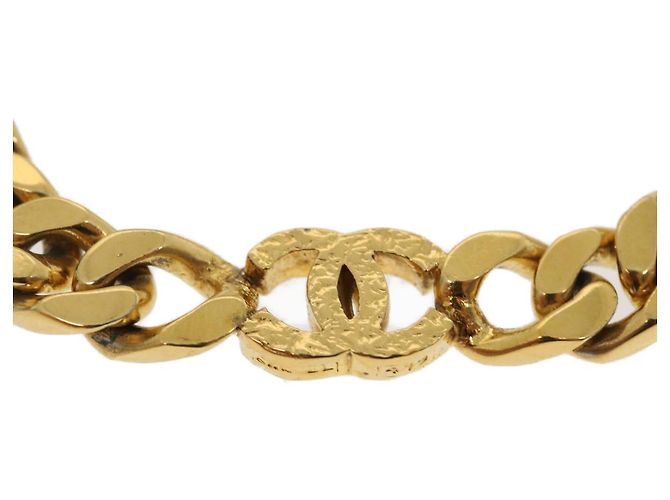 Bracciale CHANEL COCO Mark Gold CC Auth hk403 D'oro - vista 5
