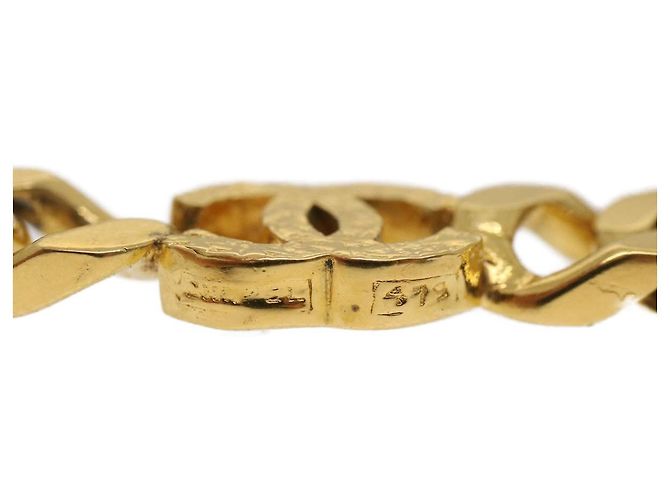 Bracciale CHANEL COCO Mark Gold CC Auth hk403 D'oro - vista 6