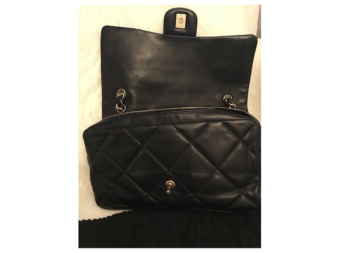 Timeless Borsa Chanel Jumbo in pelle d'agnello nera Nero - vista 6