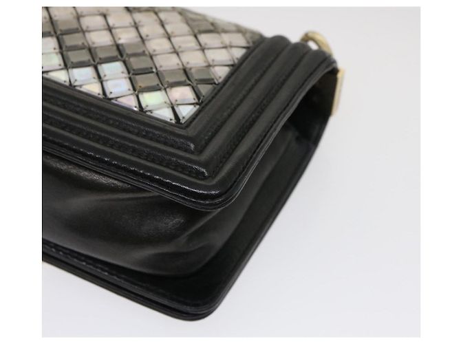 CHANEL Bolso de hombro Chain Boy Chanel Tile Negro Multicolor CC Auth 29551A - vista 15