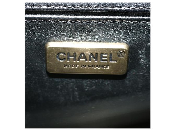 CHANEL Bolso de hombro Chain Boy Chanel Tile Negro Multicolor CC Auth 29551A - vista 19