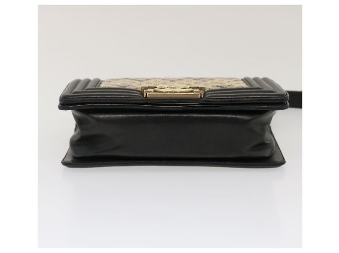 CHANEL Bolso de hombro Chain Boy Chanel Tile Negro Multicolor CC Auth 29551A - vista 5