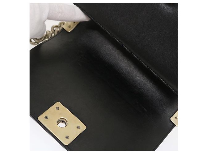 CHANEL Bolso de hombro Chain Boy Chanel Tile Negro Multicolor CC Auth 29551A - vista 9