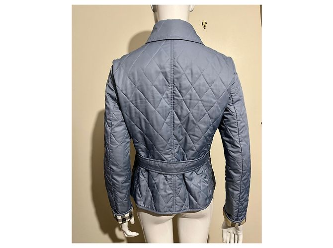 Chaqueta Burberry acolchada azul claro - vista 2