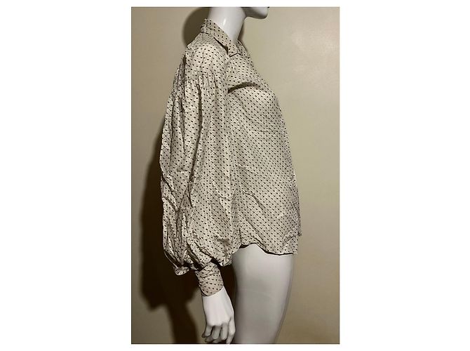 Vintage Seidenbluse von Fendi Beige - Ansicht 2