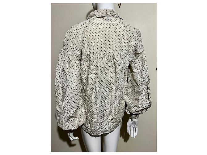 Vintage Seidenbluse von Fendi Beige - Ansicht 3