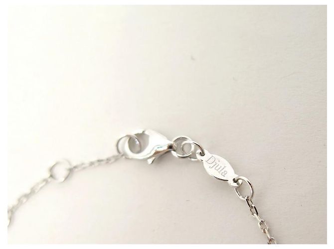 NUEVA PULSERA DJULA DROP DE ORO BLANCO 18JOYA PULSERA K & DIAMANTE ORO BLANCO - vista 4
