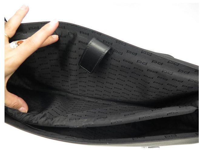 Autre Marque NOVA ALMOFADA PORSCHE DESIGN 41CM PASTA DE OMBRO DE COURO PRETO - vista 6