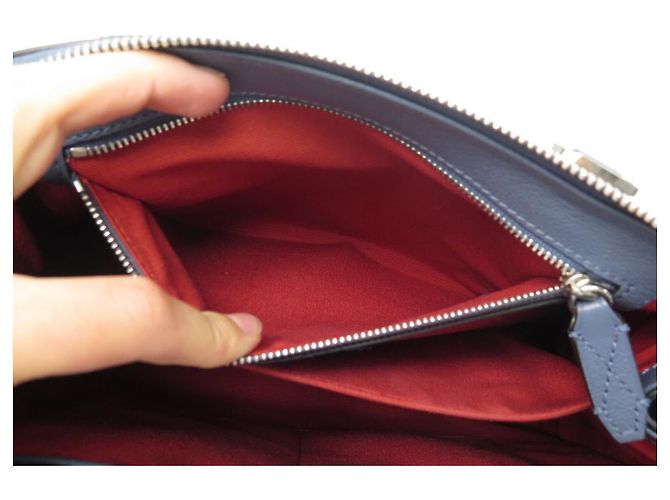 Lancel BOLSO DE MANO LANCE LISON PM A07893 BOLSO DE MANO DE PIEL GRANULADA AZUL - vista 14