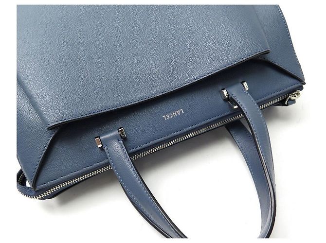Lancel BOLSO DE MANO LANCE LISON PM A07893 BOLSO DE MANO DE PIEL GRANULADA AZUL - vista 4