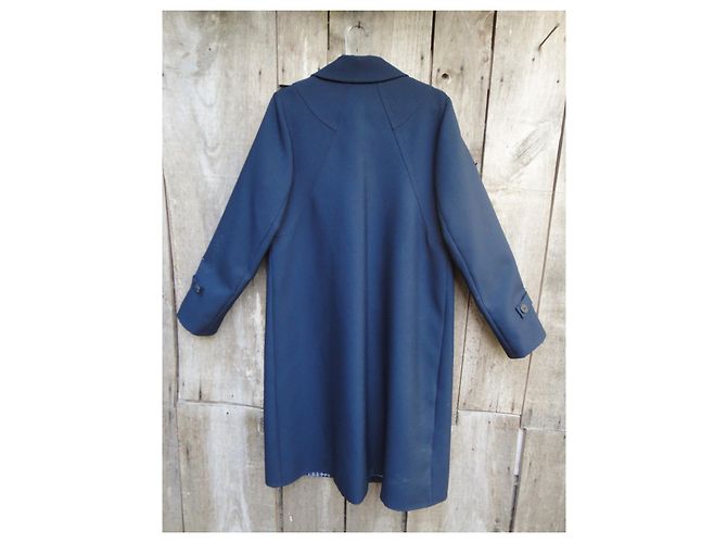 Autre Marque Blauer Tergal Übergangsmantel Größe 44 - Ansicht 3