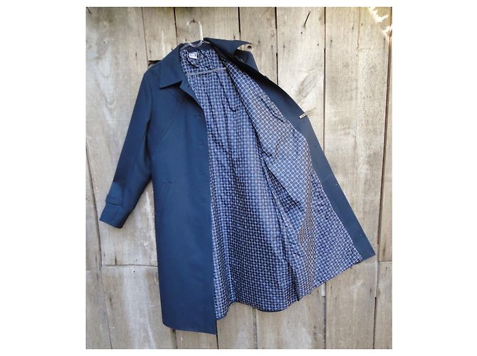 Autre Marque Blauer Tergal Übergangsmantel Größe 44 - Ansicht 4