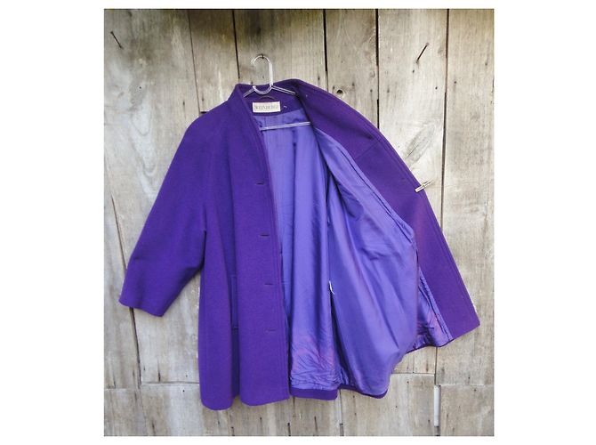 Autre Marque cappotto vintage Weinberg t 40 Porpora - vista 4