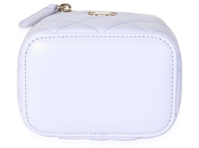 Vanity Chanel Lavendel Lammfell Kosmetiktasche mit Kette Lila - Ansicht 3