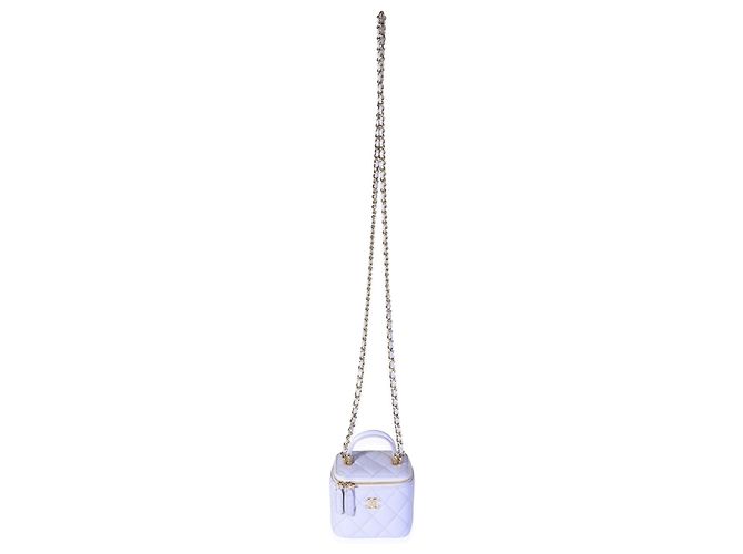 Vanity Chanel Lavendel Lammfell Kosmetiktasche mit Kette Lila - Ansicht 5