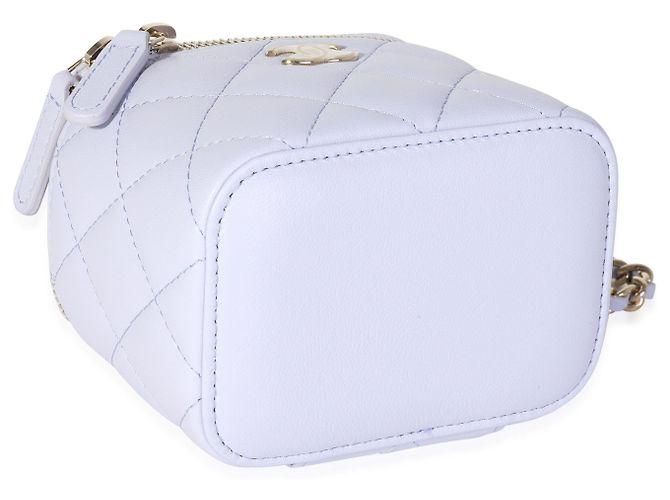 Vanity Chanel Lavendel Lammfell Kosmetiktasche mit Kette Lila - Ansicht 6