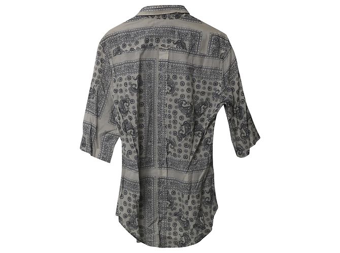 Dolce & Gabbana Dolce e Gabbana Camicia Brad Bandana in Cotone Bianco - vista 2