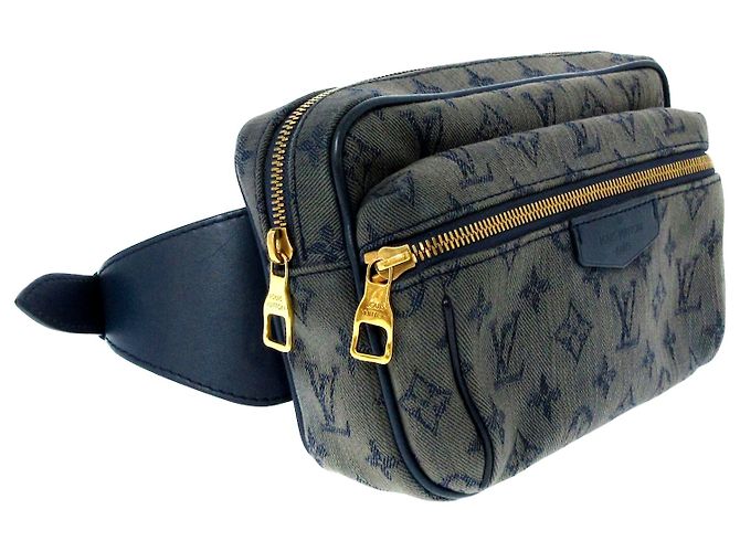 Bumbag Marsupio da esterno in denim blu con monogramma Louis Vuitton - vista 2