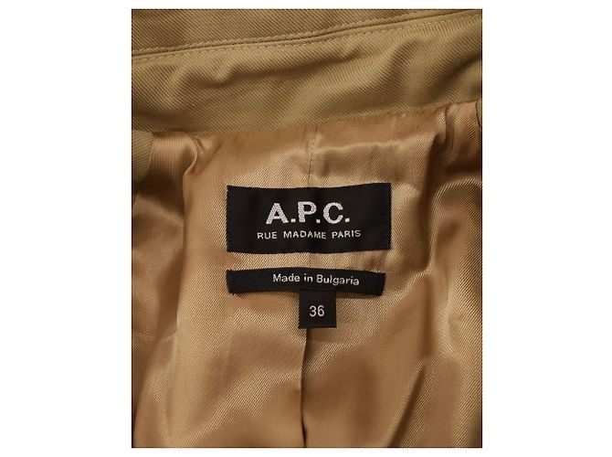Apc EN.PAG.do. Gabardina Simone con botonadura forrada de algodón beige - vista 4