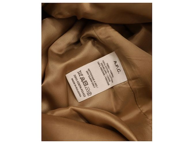 Apc EN.PAG.do. Gabardina Simone con botonadura forrada de algodón beige - vista 5