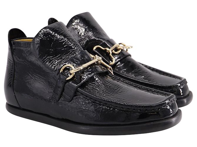 Botines Acne Studios Kerin de Charol Negro - vista 2