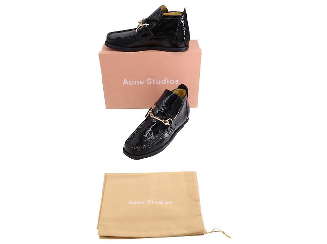 Botines Acne Studios Kerin de Charol Negro - vista 8