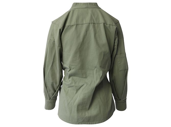 Chaqueta cruzada Rachel Comey Hugh de algodón verde - vista 2