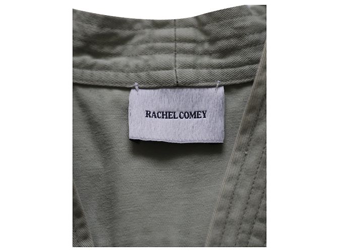 Chaqueta cruzada Rachel Comey Hugh de algodón verde - vista 4