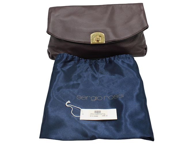 Pochette Sergio Rossi Viva Lea in Pelle Nera - vista 8