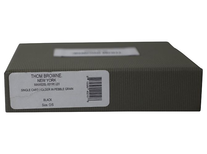 Thom Browne Card Holder with Note Compartment in Black Leather - view 8
