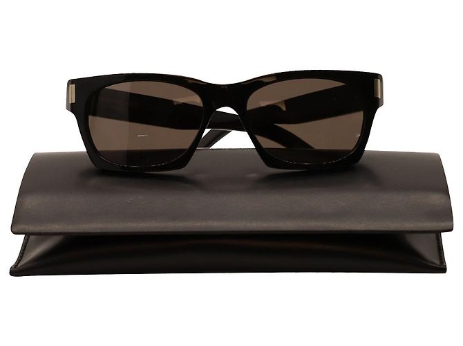 Saint Laurent SL 402 Sunglasses in Black Acetate - view 5