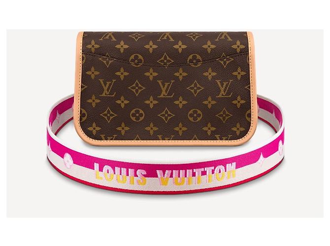 Louis Vuitton Borsa Diane Monogram Marrone Tracolla Fucsia - vista 5