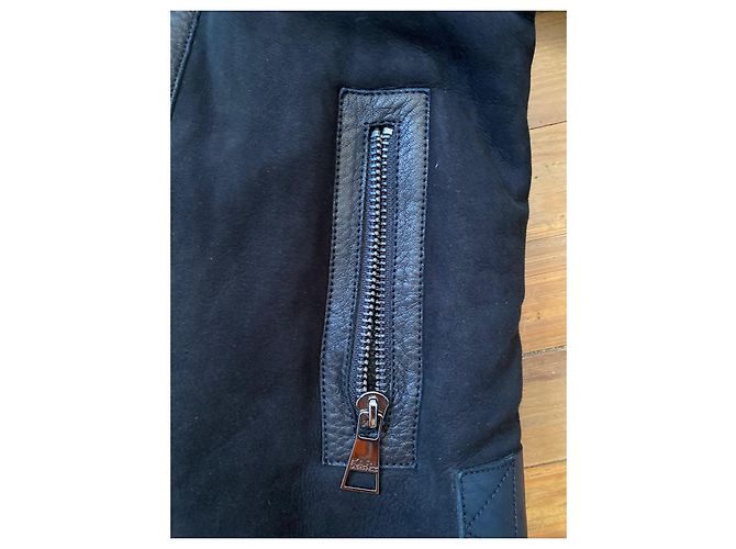 Chaqueta Bomber de Cuero Karl Lagerfeld Negra Negro - vista 4