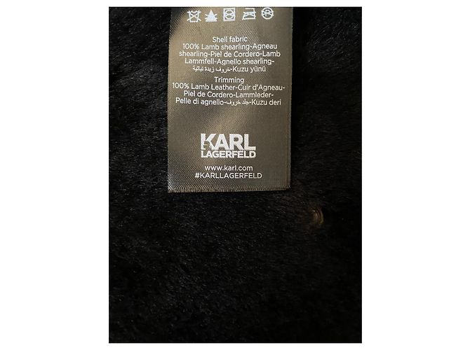 Chaqueta Bomber de Cuero Karl Lagerfeld Negra Negro - vista 5