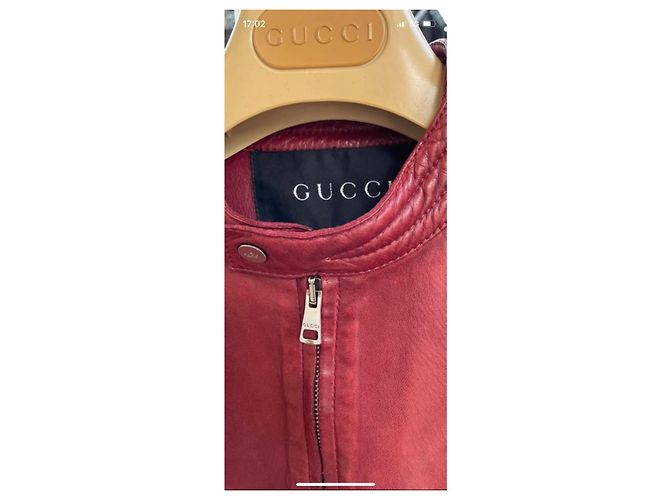 Marmont Gucci Motorrad Lederjacke von TOM Ford Bordeaux - Ansicht 3