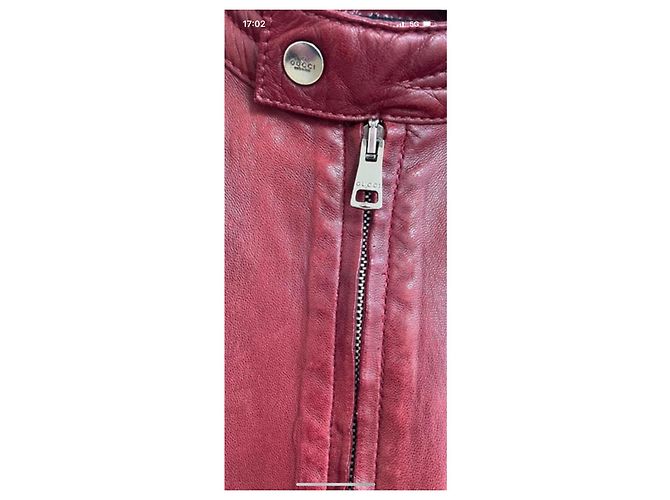 Marmont Gucci Motorrad Lederjacke von TOM Ford Bordeaux - Ansicht 4