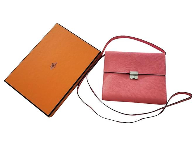 Hermès Hermes Clik Wallet On Strap Mysore Cross Body Bag 16 Red Leather