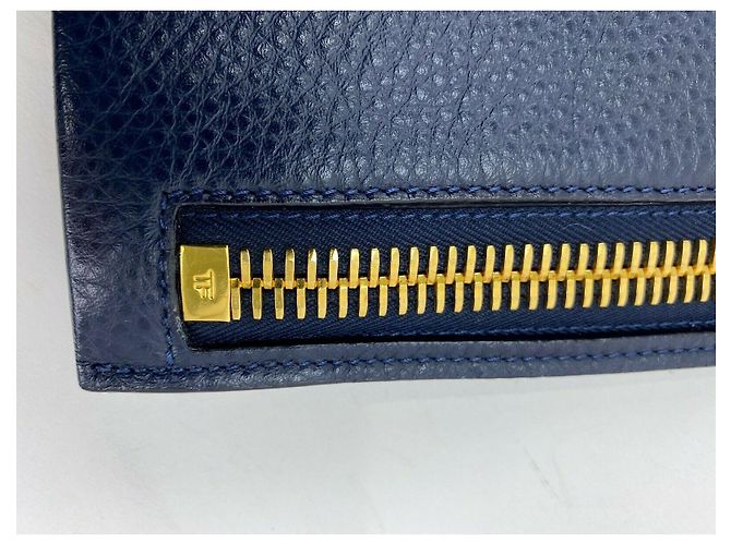 Tom Ford Borsa Tom Ford Alix Fold-over Blu Navy Pelle di vitello martellata Borsa a tracolla in pelle B443 - vista 16