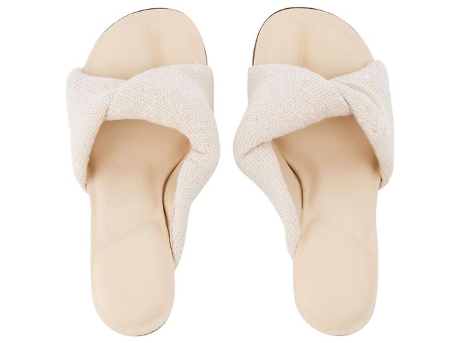 Jacquemus Bagnu Mules em Algodão Bege - vista 4