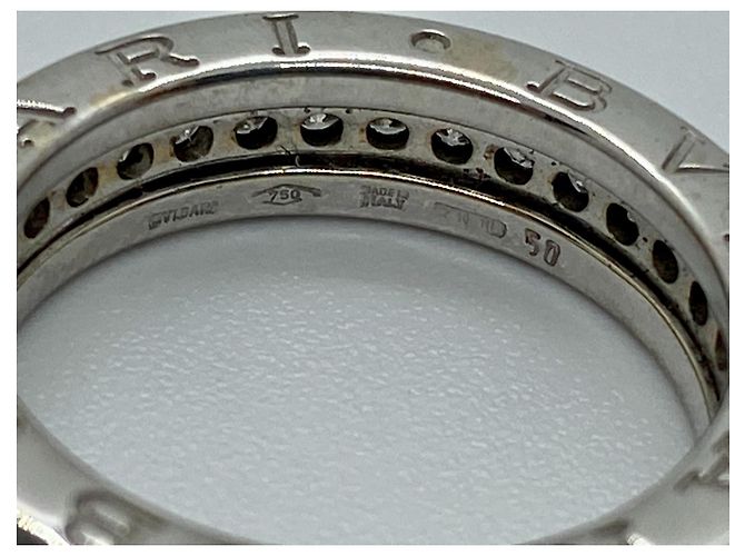 Bulgari B Zero 1 Diamantband ein 18K Weißgold Silberne Größe 50 - Ansicht 11