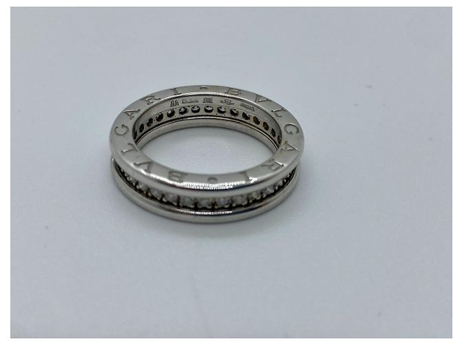 Bulgari B Zero 1 Diamantband ein 18K Weißgold Silberne Größe 50 - Ansicht 12