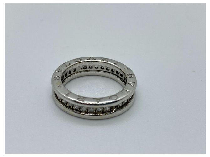 Bulgari B Zero 1 Diamantband ein 18K Weißgold Silberne Größe 50 - Ansicht 14