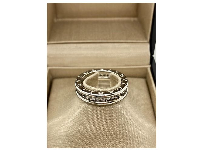 Bulgari B Zero 1 Diamantband ein 18K Weißgold Silberne Größe 50 - Ansicht 2