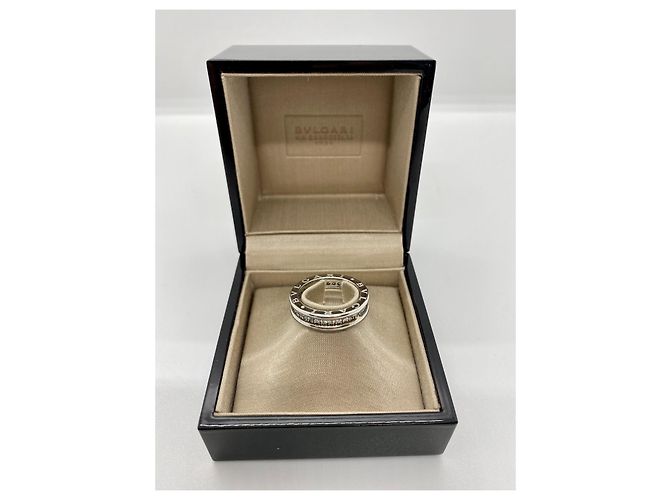 Bulgari B Zero 1 Diamantband ein 18K Weißgold Silberne Größe 50 - Ansicht 3
