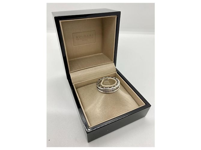 Bulgari B Zero 1 Diamantband ein 18K Weißgold Silberne Größe 50 - Ansicht 4